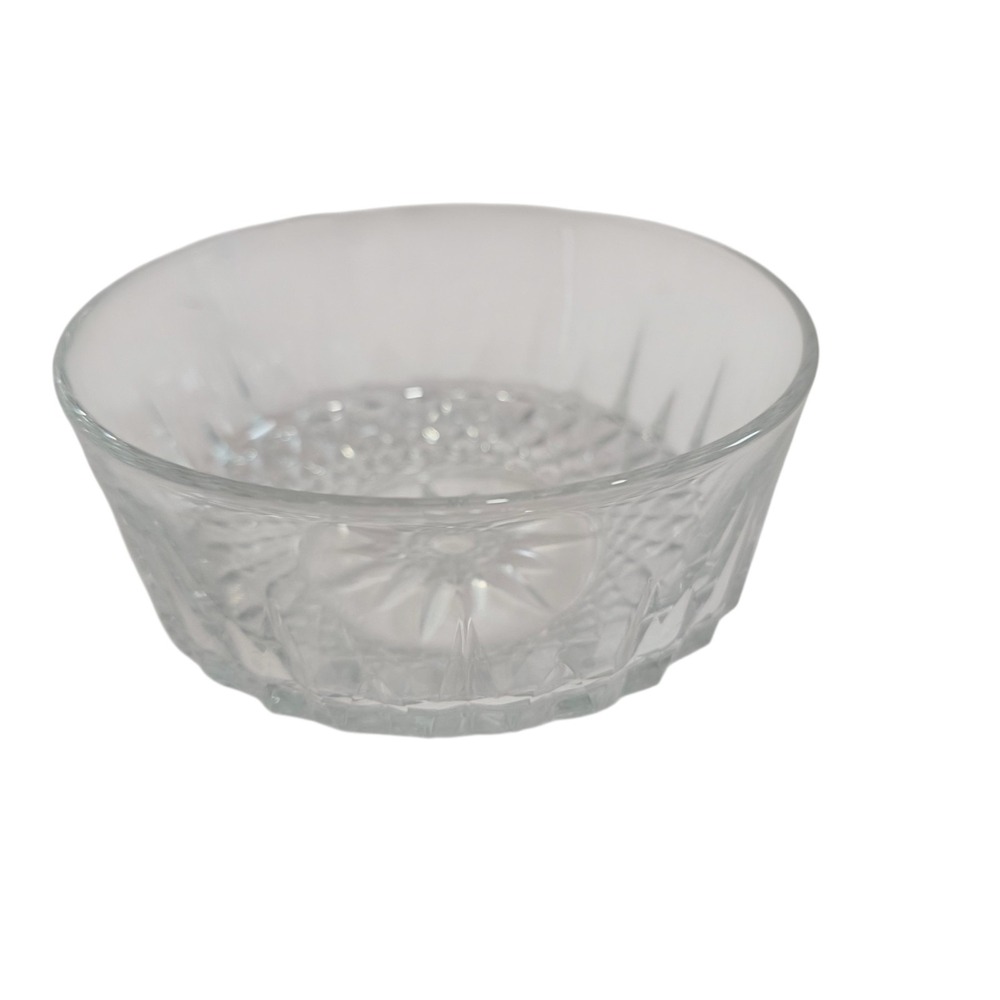 Anchor Hocking Wexford Clear Glass Dessert Fruit Berry Bowl Starburst Vintage